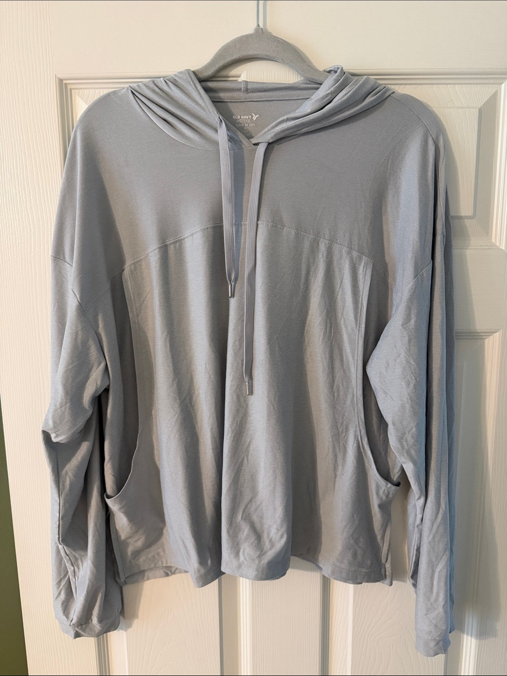 Light Gray Hooded Pullover with Side Openings